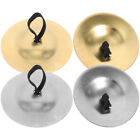  2 Pairs Accessories for Dhol Finger Cymbals Kids Music Recreation Percussion