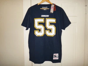 Junior Seau 1994 Mitchell & Ness SD Chargers Mens Name & Number Jersey T-Shirt - Picture 1 of 5