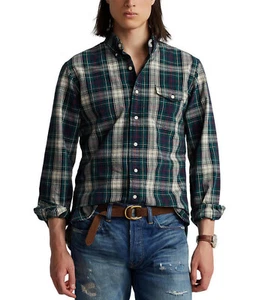 $115 Polo Ralph Lauren Men's Classic Fit Plaid L/Sleeve Woven Shirt Multi - 2XLT - Picture 1 of 4