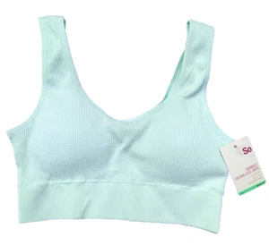SO Bra Ribbed Seamless Bralette SO51-027 Pale Green XL NWT - Picture 1 of 2