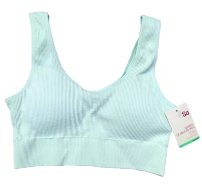 SO Bra Ribbed Seamless Bralette SO51-027 Pale Green M NWT - Image 1 of 2