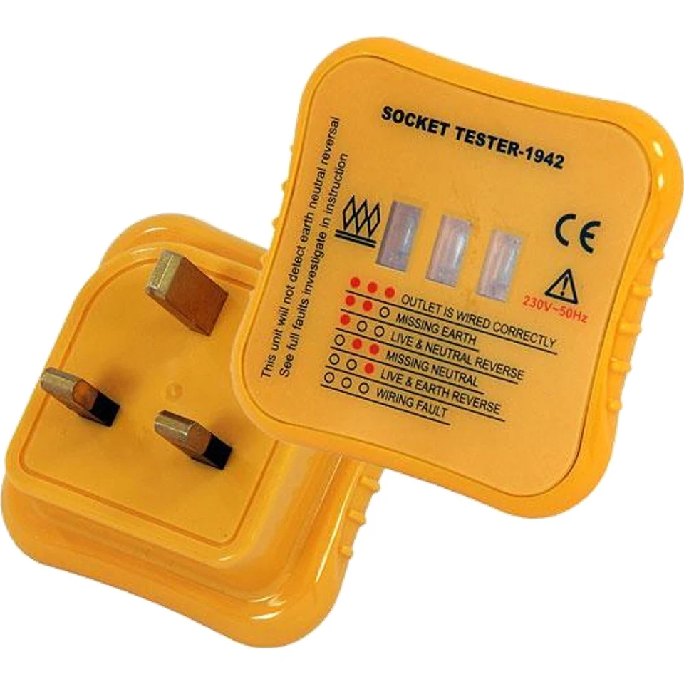 Neilsen UK Mains Socket Tester 230V Polarity Test 3 Pin Plug Electrical Wiring - Image 1 of 1