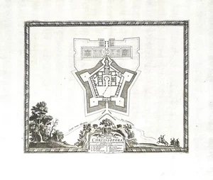 Mapa antiguo, Dahlbergh/Pufendorf, Elegantissima et bene munita Arx Christopora - Imagen 1 de 1