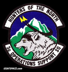 USAF 3RD OPERATIONS SUPPORT SQ -HUNTERS OF THE NORTH- Elemendorf AFB, AK -PATCH - Picture 1 of 3