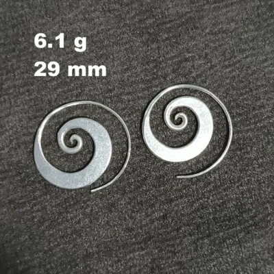 FINE SILVER EARRINGS VINTAGE CRAFT DANGLE ARTISAN 6g FILIGREE ROUND #E010 - Image 1 of 4