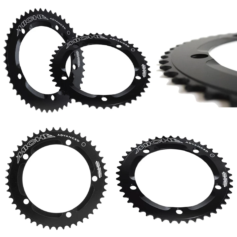 Miche 144PCD 1/8" Primato Advanced Pista Bike MTB Chainring 46T-52T Ring Black - Image 1 of 1