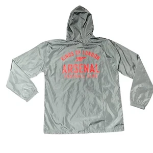 Chaqueta Pullover Arsenal FC Kings Of London Mediana Cortavientos con Capucha Cremallera Gris - Imagen 1 de 9