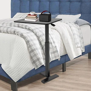 Pneumatic Mobile Standing Desk Laptop Desk, Overbed Table Hospital Home Use - Picture 1 of 19