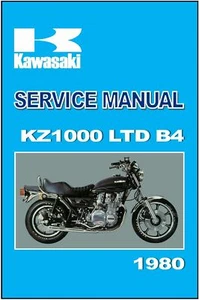 KAWASAKI Workshop Manual KZ1000 KZ1000LTD Z1000 LTD MkII 1980 B4 Service Repair - Picture 1 of 4