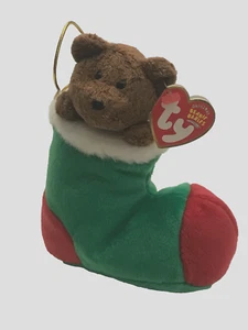 TY Original Beanie Baby "Stockings" 2003 Teddy Bear Christmas Stocking - Picture 1 of 5