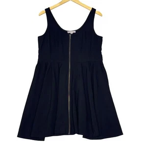 Chelsea28 Schwarz Reißverschluss Skater ärmellos Mini-Kleid Taschen Größe 1X NEU! - Bild 1 von 11