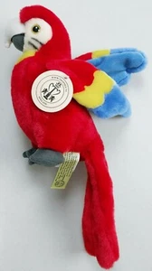 Scarlet Macaw/Parrot - 10in. Stuffed/Plush Bird - Trophee B.V. Holland - Picture 1 of 11