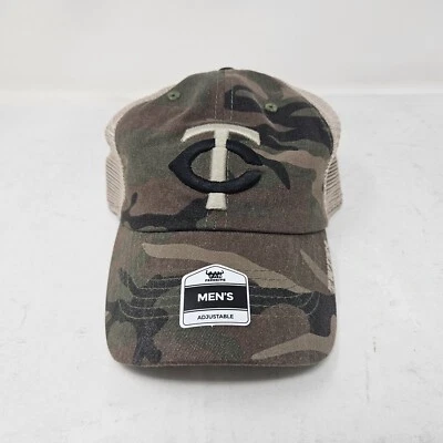Sombrero ajustable camuflado verde logotipo de los gemelos de Minnesota MLB favorito de los fanáticos - OSFA Foto 1 de 3