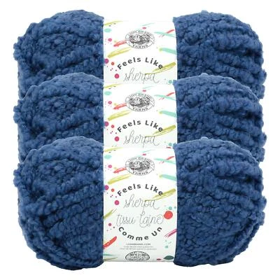 (3 Pack) Lion Brand Yarn 161-109AD Feels Like Sherpa Yarn, Coastal - Image 1 of 4