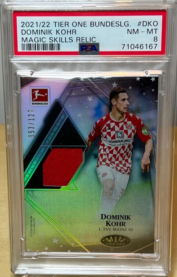 DOMINIK KOHR 2021-22 TOPPS TIER ONE BUNDESLIGA MAGIC SKILLS PATCH /127 PSA MAINZ - Image 1 of 4