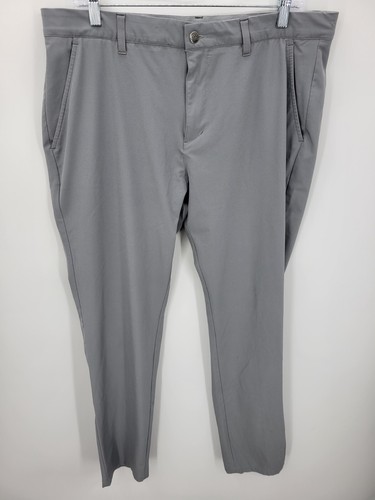 Adidas Pantalone Uomo 36x34 Grigio Golf Performance Chino Piatto Anteriore Gamba Dritta