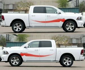 For Dodge Ram 1500 2500 light pickup graphic hitch 2015 up Side Door Stripe Lift - Picture 1 of 16