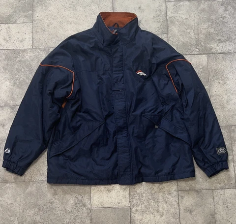 Vintage 90s Denver Broncos Majestic Jacket XXL Classic Rain Jacket Rare Cover