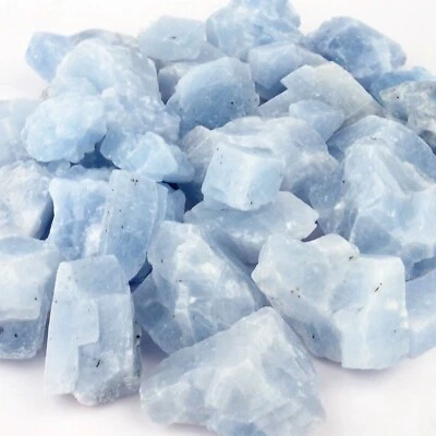 Calcit hellblau Edelsteine roh Ø 30 - 50 mm Wassersteine Heilsteine AA-Qualität - Bild 1 von 4