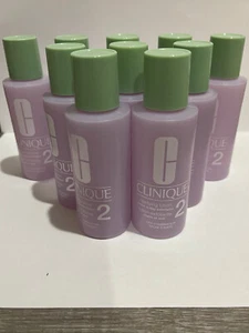 10X Clinique Clarifying Lotion 2 Dry Combination 2 oz/60 ml Each Travel Size - Picture 1 of 4
