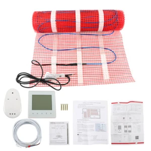 30sqft Electric Radiant Floor Heat System Floor Heat Mat With Thermostat - Picture 1 of 14