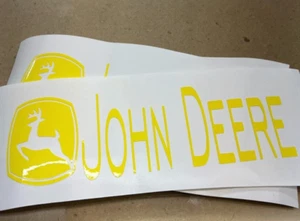 Due decalcomanie John Deere Classic 2 gambe adesivi vinile cervo decalcomanie 6,5x2" trattore - Foto 1 di 1