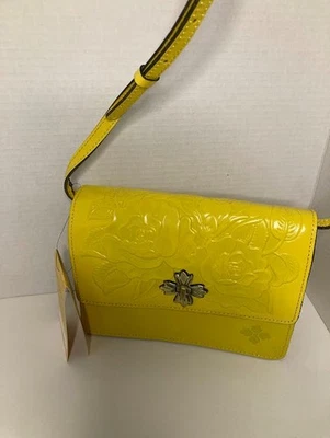 Cartera Bandolera Patricia Nash Rosa Tooled Vintage Veg Tostado Amarillo Foto 1 de 4