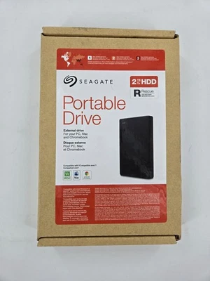 Seagate 2TB Portable External HDD Drive - Black - Image 1 of 3