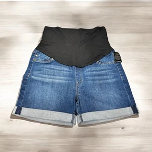 Liverpool Maternity Shorts The Walking Short Blue Jean Cuffed Women’s Size 10/30 - Picture 1 of 4