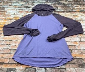Nike Shirt Ladies Small Purple Hood Running Athletic Workout Gym Tee Womens - Picture 1 of 16