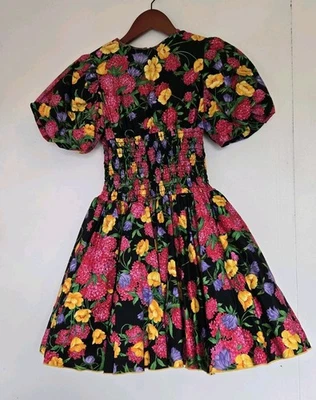 Vestido Vintage Zoe Ltd Niños Niñas 12 Negro Floral Calado Y2k Años 90 Años 90 Foto 1 de 4