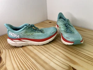 Hoka Clifton 8 1119394 AEBL blaue Damen-Laufschuhe Turnschuhe Größe 9 Aquarell - Bild 1 von 14