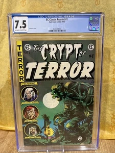 Crypt Of Terror #1 (1973) EC EastCoast Comic Cgc 7.5 Graded Comic Horror Davis - Picture 1 of 4