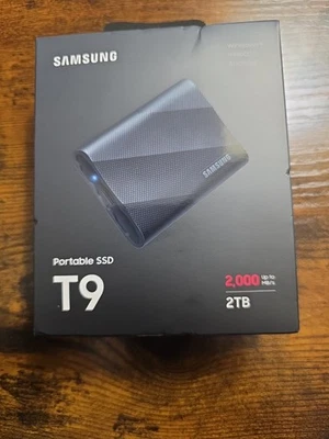 Samsung T9 Portable 2TB 2000MB/s SSD - Black (MU-PG2T0B/AM)***BRAND NEW*** - Image 1 of 2