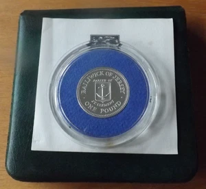 Jersey British Sterling Silver St Clement £1.00 Coin 1985 Proof Grade Cased COA - Picture 1 of 4