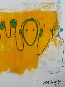 HASWORLD ORIGINAL POP Abstract Expressionism Painting Contemporary Modern - Picture 1 of 5