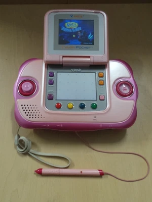 Vtech V.Smile Cyber Pocket - Rosa mit 6 Spiele und Tasche - Bild 1 von 4