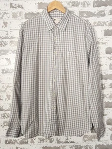 Vintage J Crew Hemd Herren Extra Large hellbraun weiß Gingham Karo Knopfleiste adrett - Bild 1 von 22
