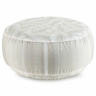 Puff Pouffe Sitzkissen Bodenkissen 53x23 cm Sitzhocker beige Garten Dekoration - Bild 1 von 4