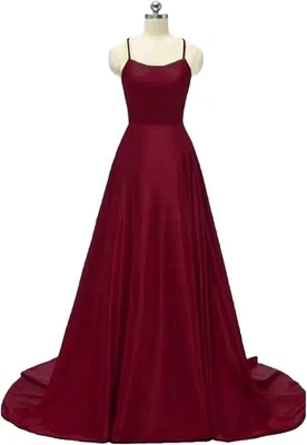 Elegant Lange Ballkleider mit A-Linie Backless Hochzeitskleid Abendkleider Sexy - Bild 1 von 4