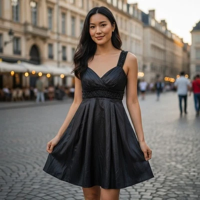 Nuevo con etiquetas Vestido Betsey Johnson Año Nuevo Negro Lentejuelas Mini Fiesta Talla 4 RN# 77751 $410 Foto 1 de 4