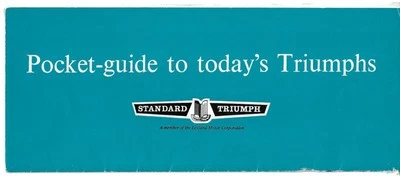 Folleto desplegable Triumph Range 1963-1964 mercado del Reino Unido Herald Vitesse Spitfire TR4 Foto 1 de 2