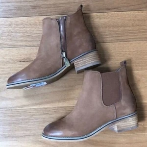 Aqua College Womens Lori Leather Ankle Boots - Picture 1 of 5