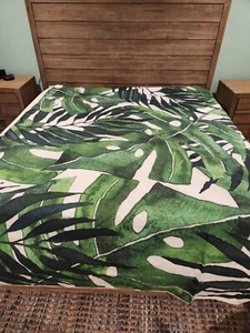 Neu Society6 Jungle Leaves Bettdecke Bettbezug King Size Baumwollstoff - Bild 1 von 5