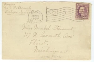 1918 Biloxi Mississippi ovate flag cancel 3ct WWI war rate - Picture 1 of 1
