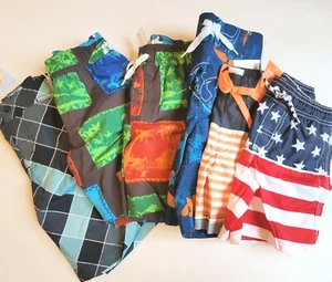 Gymboree sz 4 4T Boys Swim Shorts Lot Trunks NWT Swimwear Boardshorts Blue - Picture 1 of 1