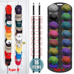 Hutablage Organizer Baseball Kappen Halter Aufbewahrungstaschen für Tür Wandkappen Ständer - Bild 1 von 40