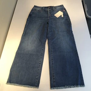 NYDJ Women's Teresa Wide Leg Ankle Jeans Blue Size 4 - Picture 1 of 3