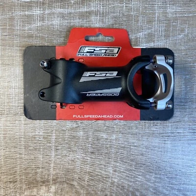 FSA GOSSAMER 80mm REACH  +/- 6 DEGREE 31.8mm CLAMP BLACK 1-1/8" MTB ROAD STEM  - Image 1 of 4