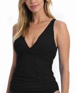 La Blanca Damen-Tankini schwarz Inselgöttin Twist Krawatte Rücken Größe 12 - Bild 1 von 2